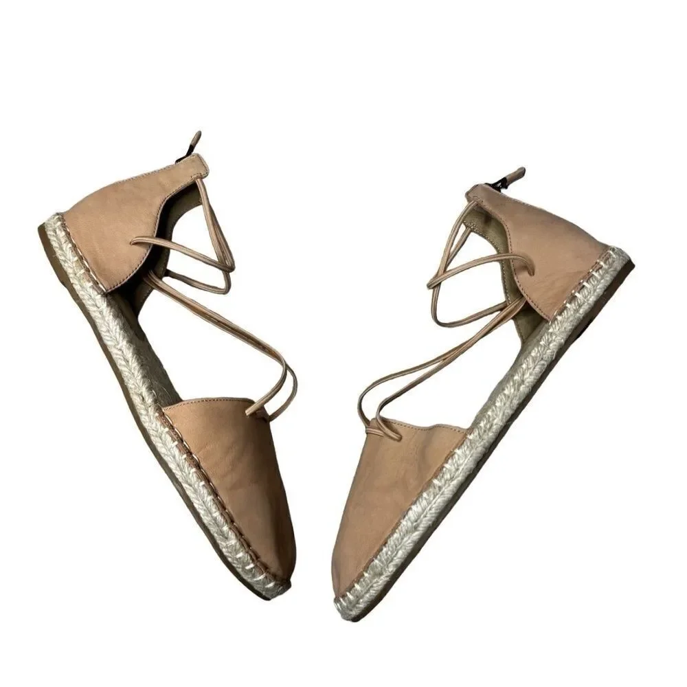 NWOT Eileen Fisher lace D’Orsay espadrille flats size 8